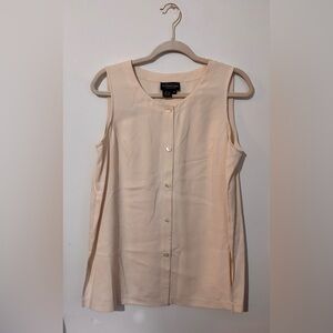 J. Peterman Cream Sleeveless Tank Top